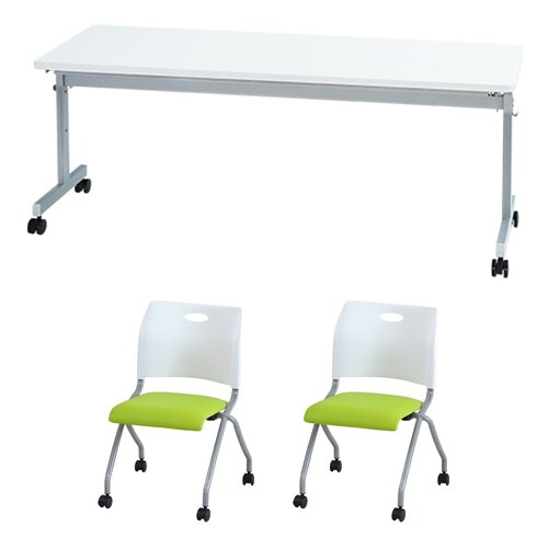 2人会議セットN1800×600 WH WHGN