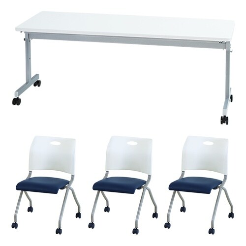 3人会議セットN1800×600 WH WHNV