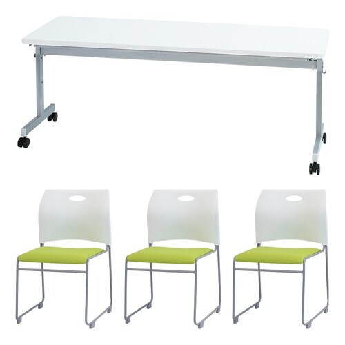 3人会議セットS1800×600 WH WHGN
