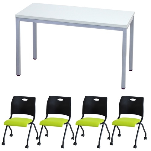 4人会議セットN120×60 WH BKGN