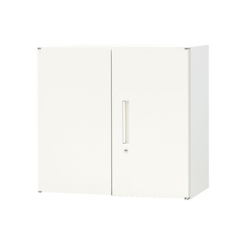両開書庫2段800×400×高さ750 WH