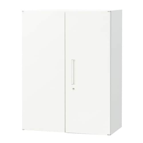 両開書庫3段800×400×高さ1050 WH