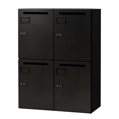 4人用パーソナルロッカー完成品ダイヤル錠800BK
