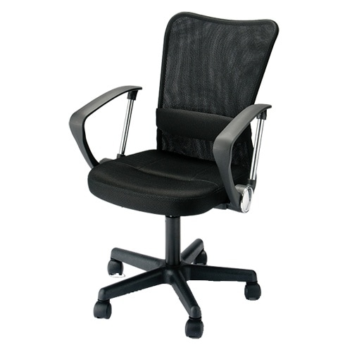 オフィスチェア キューチェア 肘付 ブラック