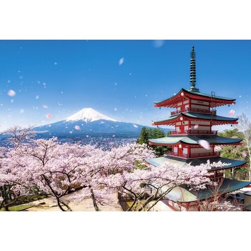 パズル 富士と桜吹雪の五重塔(山梨)