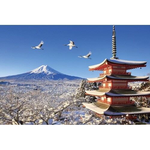 パズル 鶴舞う冬景色の富士山(山梨)