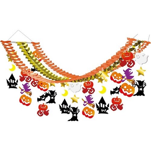 メタリックハロウィンプリーツハンガー