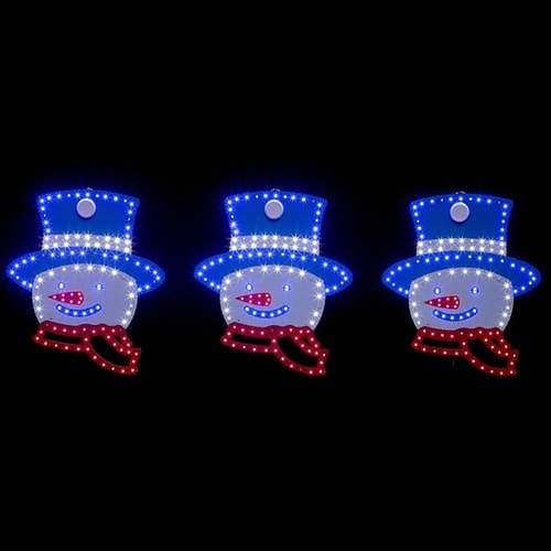 SMDイルミネーション 3連スノーマン