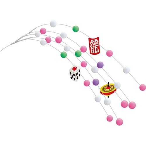 イラスト餅花5本シダレ