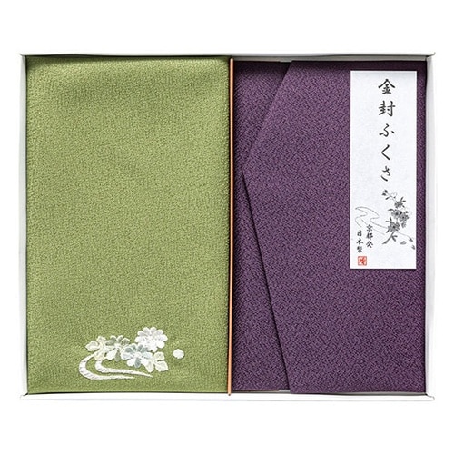 刺繍入り金封包み&金封ふくさ 紫 金封包