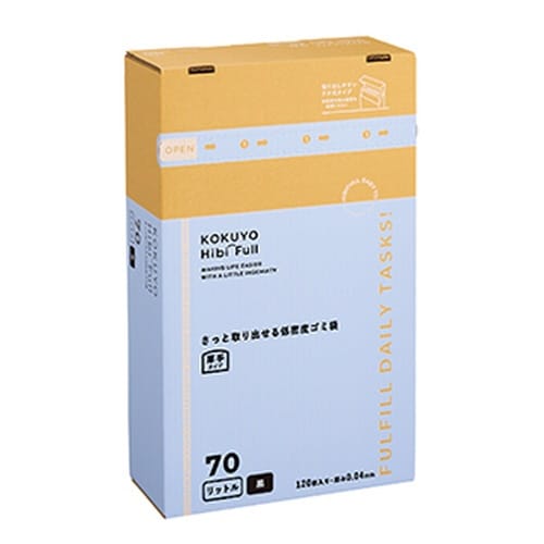 さっと取り出せる低密度ゴミ袋 厚手70L 箱黒