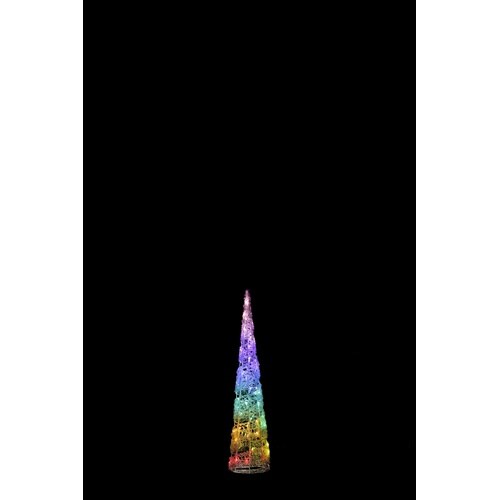 LEDスパイラルコーンツリー90cmレインボー2個