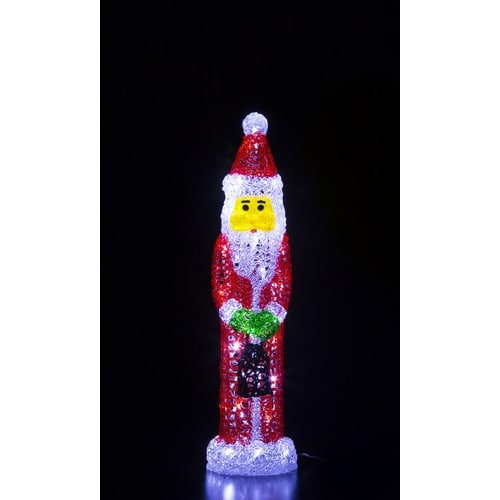 LEDクリスタルモチーフスリムサンタ 4個入