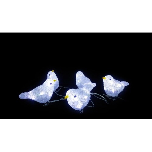 LEDクリスタルモチーフ 5連リトルバード 4個入