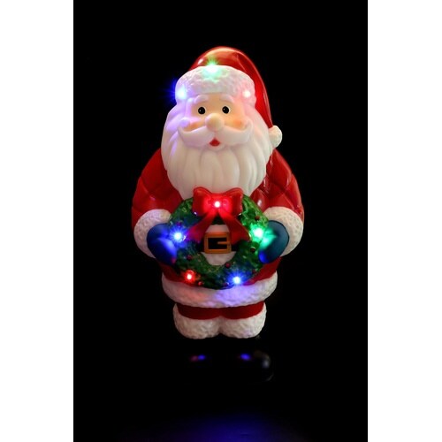 電池式クリスマスブローライト リースサンタ 2個入