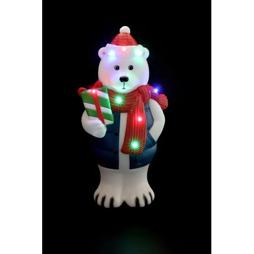 電池式クリスマスブローライト シロクマ 2個入