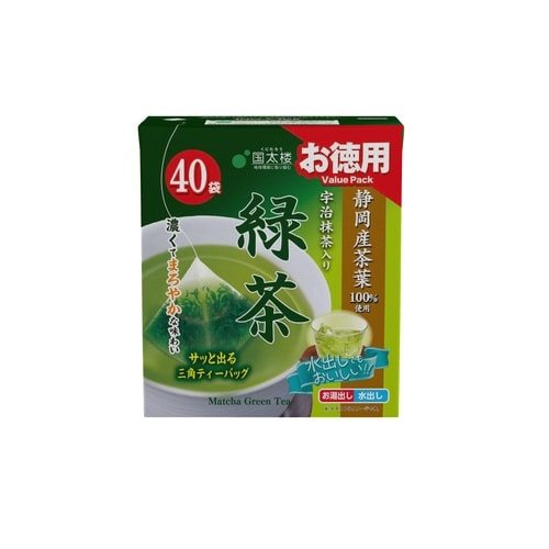 静岡産茶葉宇治抹茶入り緑茶三角ティーバッグ 40P