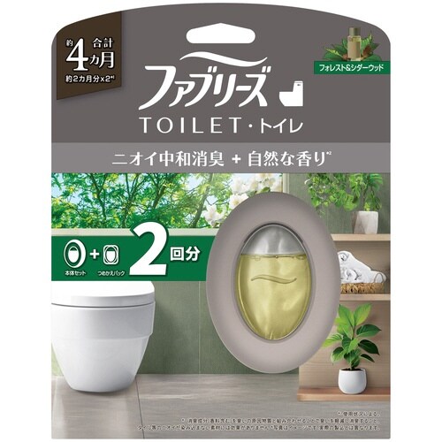 ファブリーズトイレPフォレスト本体替2P×4
