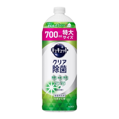 キュキュット クリア除菌緑茶 詰替用700ml×4