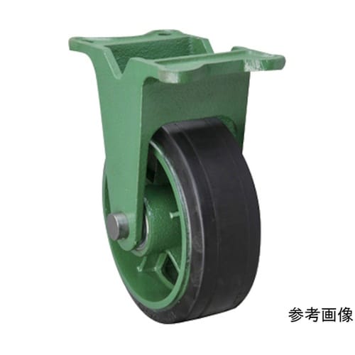 鋳物製キャスター 幅広型固定金具付ゴム車