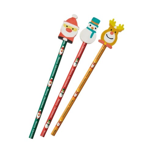 クリスマス消しゴム付き鉛筆 300本 3