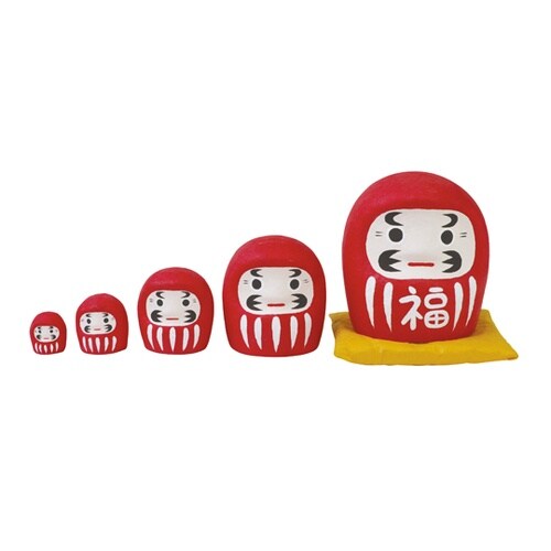 はりこーシカ だるま 赤 1セット(5個
