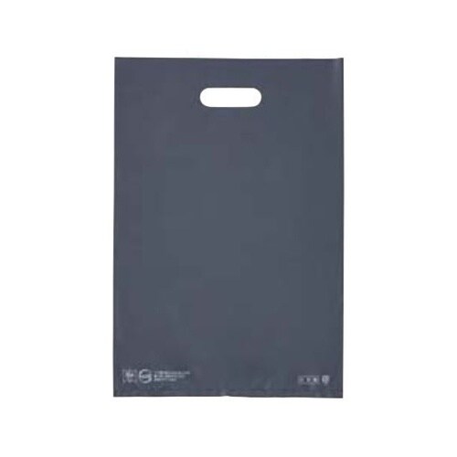 手提げポリ袋ハード型 ダークグレー 50