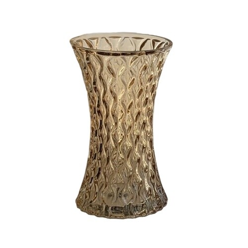 花瓶 GLASS FLOWER VASE アンバー