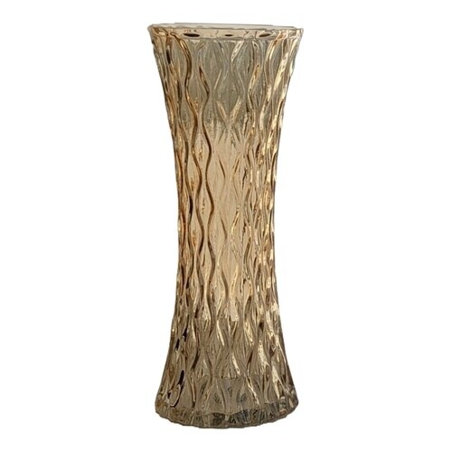 花瓶 GLASS FLOWER VASE アンバー