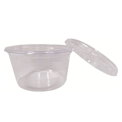 使い捨て容器 透明ふた付き丸カップ 250ml