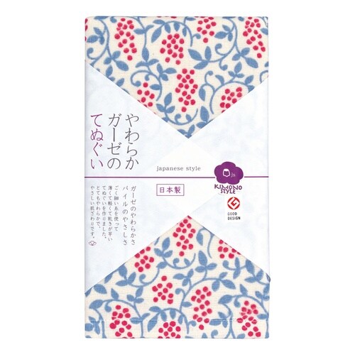 手ぬぐい ガーゼ パイル 日本製 実と唐草