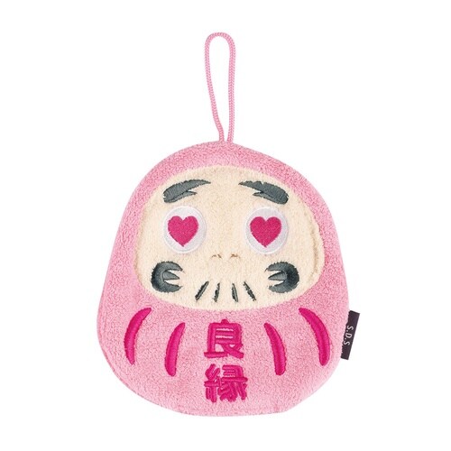 タオル マスコットお手拭き 19×18cm ピンク