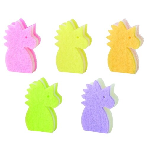 キッチンスポンジ 魔法のユニコーン5個組