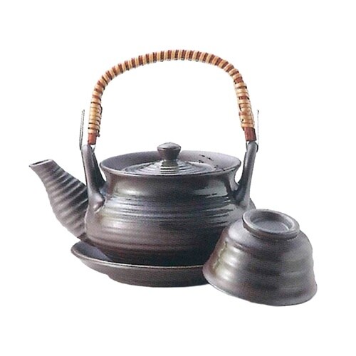 碗形イラボ吹(茶) 土瓶むし(中国製)