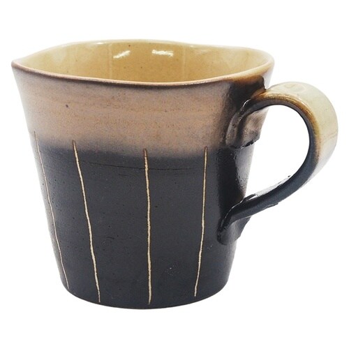 マグカップ 金彩十草 黒
