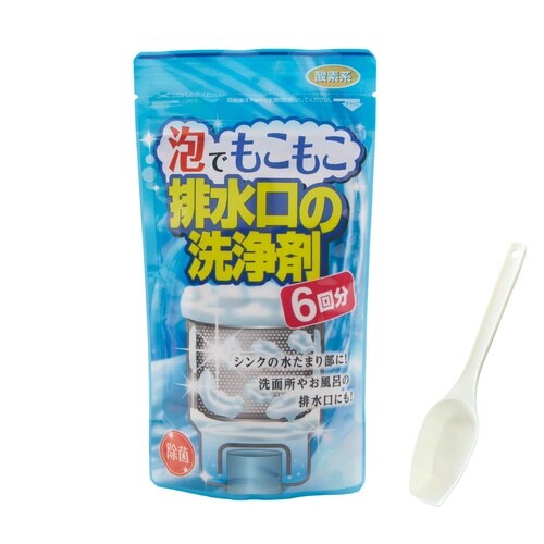 泡でもこもこ排水口の洗浄剤6回分 無香料