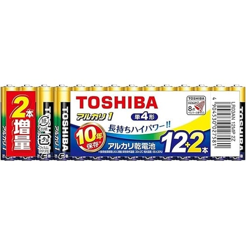東芝アルカリ乾電池 単4(12+2本)