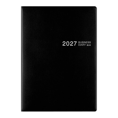 手帳 2027年 B5 マンスリー リング 黒