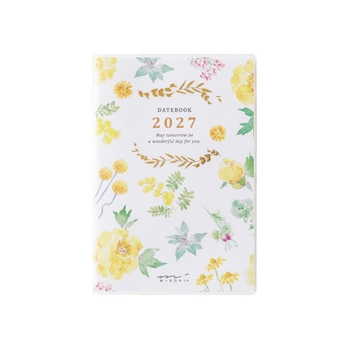 手帳 2027年 ミニ マンスリー 花柄