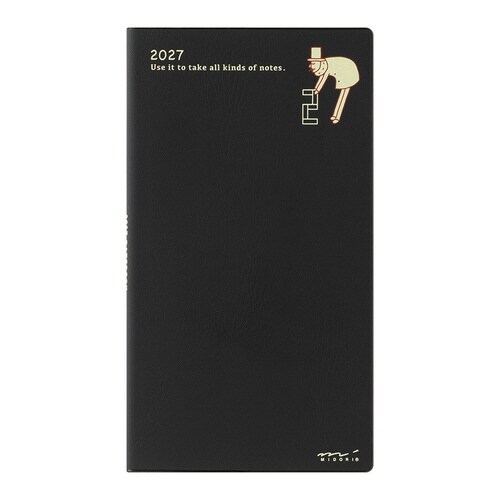 手帳 2027年 スリム オジサン柄