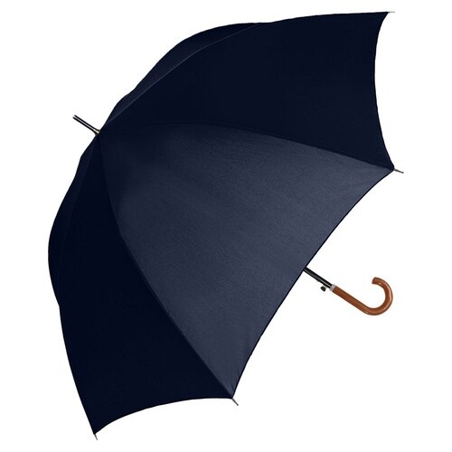 晴雨兼用 紳士長傘 無地 耐風×3