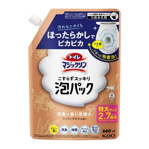 トイレマジ泡パックウッディアロマ詰替660ml×3