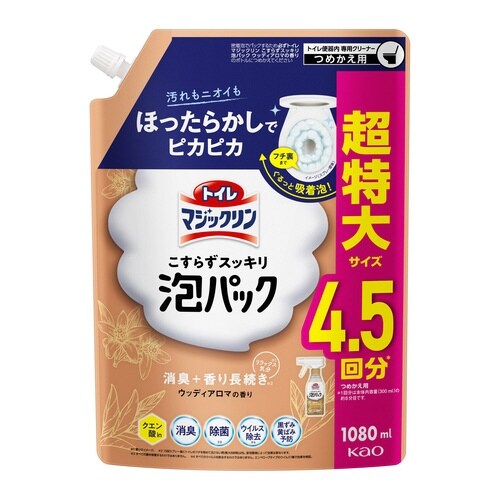 トイレマジ泡パックウッディアロマ替1080ml×3