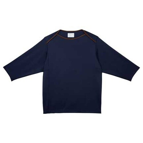 前開き検診用シャツ ネイビー LL(身丈