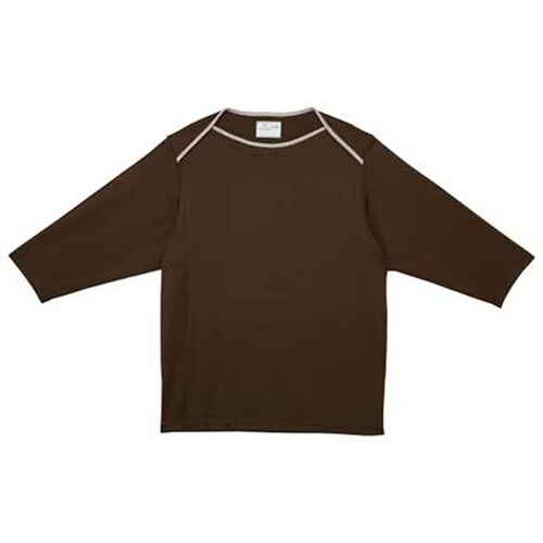 前開き検診用シャツ ブラウン S(身丈6