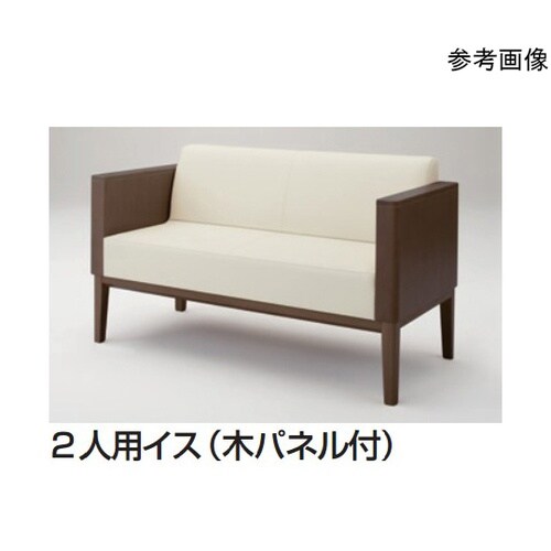 LB73 2人用イス(木パネル付)布張