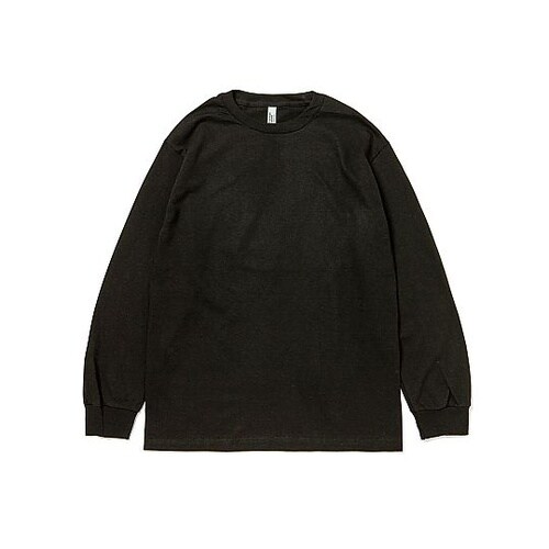 ユニセックスロングスリーブTシャツ ブラ