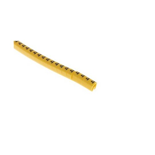 ケーブルマーカー 黄色地に黒 1セット(