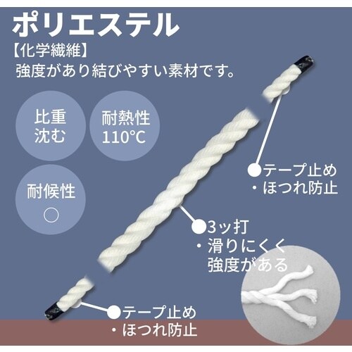 ユタカメイク ロープ ポリエステルロープ ドラム巻