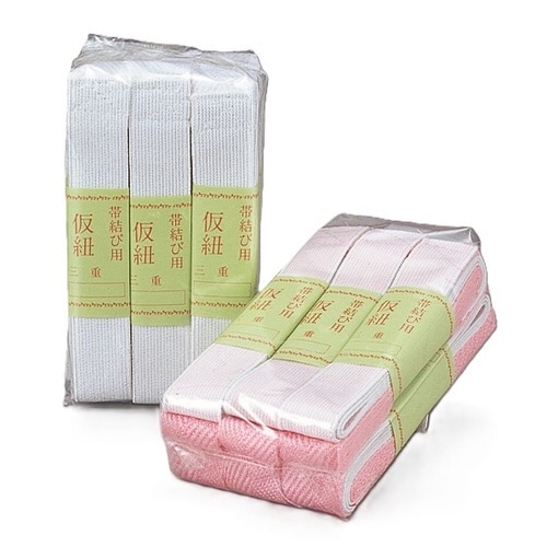 帯結び用 三重仮紐 6本入 ピンク
